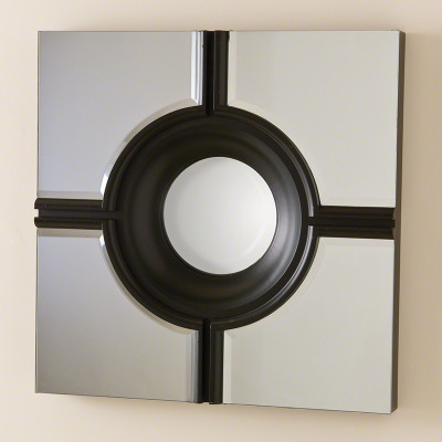 Bull's Eye Cross Mirror - Black