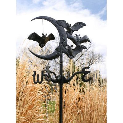 Bat and Moon Garden Weathervane main image