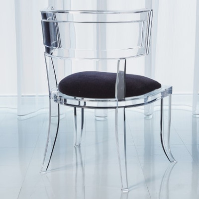 Klismos Acrylic Chair - Admiral Blue image 1