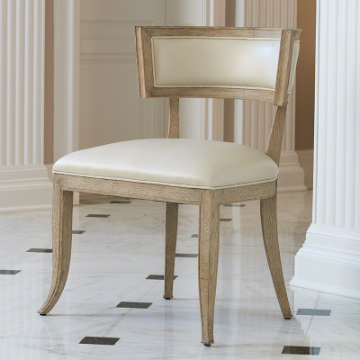 Klismos Chair - Beige Leather