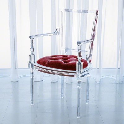 Marilyn Acrylic Arm Chair - Red Pepper