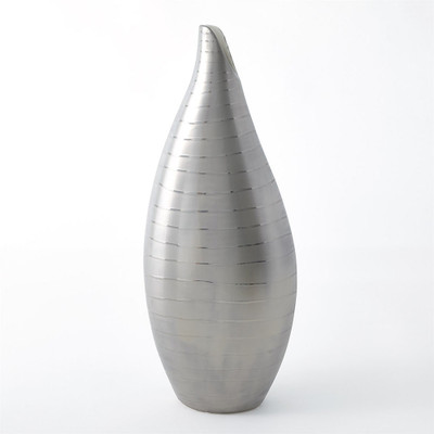 Global Views Platinum Stripe Vase - Lg