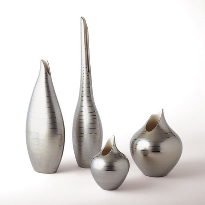 Global Views Platinum Stripe Vase - Lg