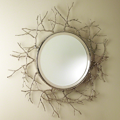 Twig Mirror - Nickel