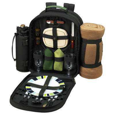 Four Person Backpack with Blanket - Forest Green image 2