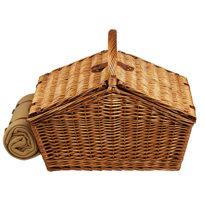 Huntsman Basket for 4 w/coffee set & blanket - Santa Cruz image 2