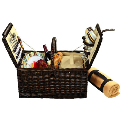 Surrey Picnic Basket for Two with Blanket - Santa Cruz image 1