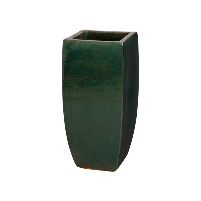 Tall Square Planter - Emerald Green - Medium