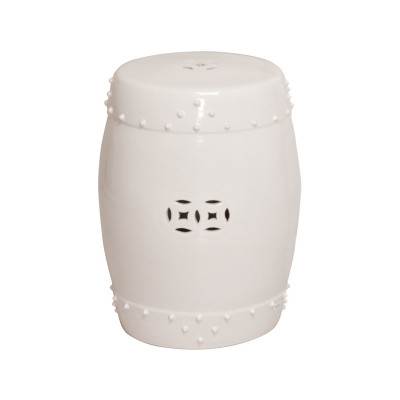 Drum Stool - White