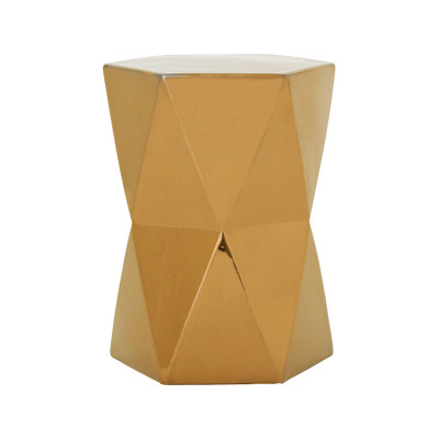 Matrix Hexagon Garden Stool/Table - Gold