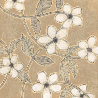 Art Classics White Blossoms on Suede I