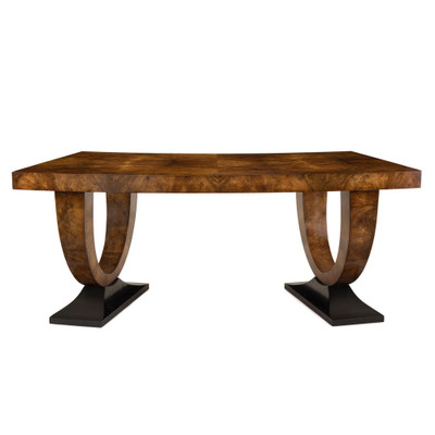 John Richard Curved Walnut Desk image 1