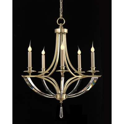 John Richard Bent-Crystal Five-Light Chandelier