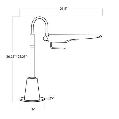 Regina Andrew Raven Task Lamp - Polished Nickel