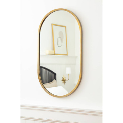 Regina Andrew Canal Mirror - Natural Brass