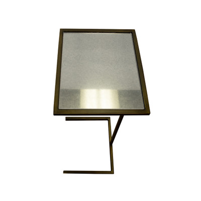 Worlds Away Fncmam Occassional Table - Bronze/Antique Mirror Top