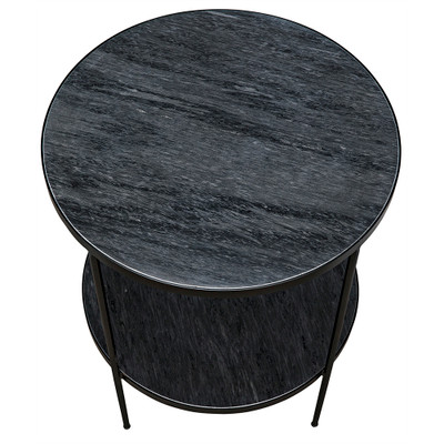 Noir Rivoli Side Table - Black - Night Marble