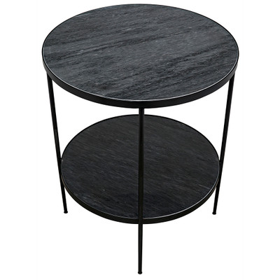 Noir Rivoli Side Table - Black - Night Marble