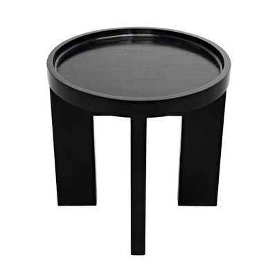 Noir Gavin Side Table - Hand Rubbed Black