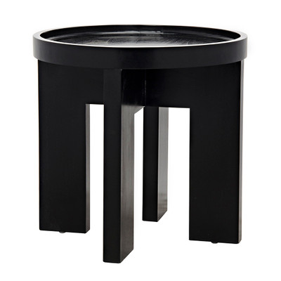 Noir Gavin Side Table - Hand Rubbed Black