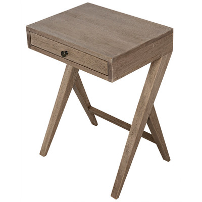 Noir Peter Side Table - Washed Walnut