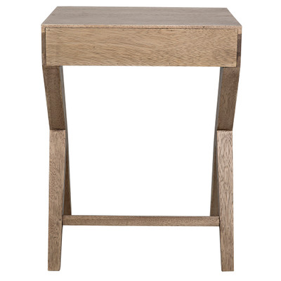 Noir Peter Side Table - Washed Walnut