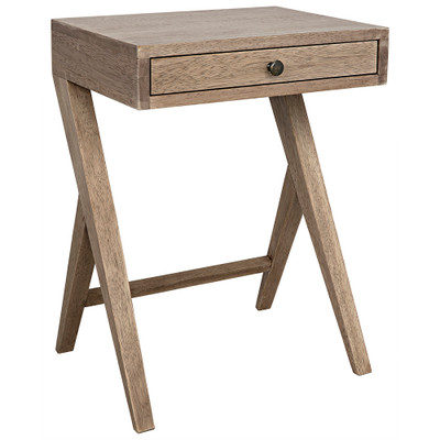 Noir Peter Side Table - Washed Walnut