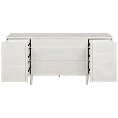 Noir Morten 9 Drawer Dresser - White Wash