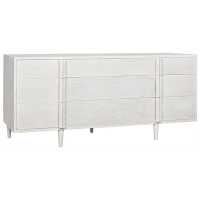 Noir Morten 9 Drawer Dresser - White Wash