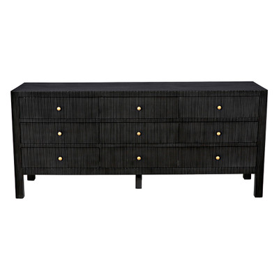 Noir Conrad 9 Drawer Dresser - Pale