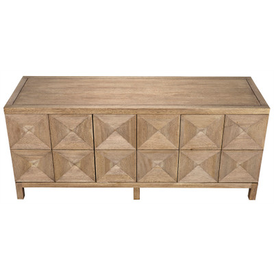 Noir Quadrant 3 Door Sideboard - Washed Walnut