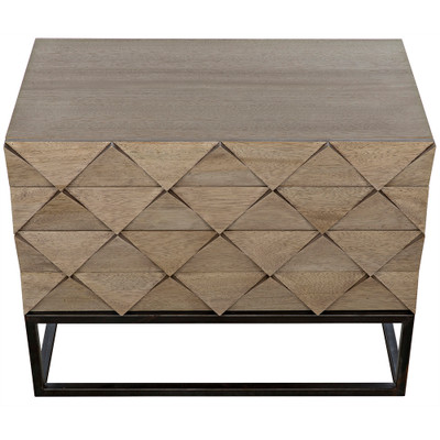 Noir Draco Sideboard With Steel Stand - Washed Walnut