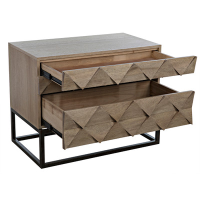 Noir Draco Sideboard With Steel Stand - Washed Walnut