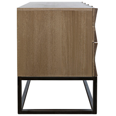 Noir Draco Sideboard With Steel Stand - Washed Walnut