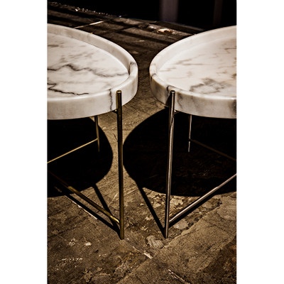 Noir Che Cocktail Table - Antique Brass