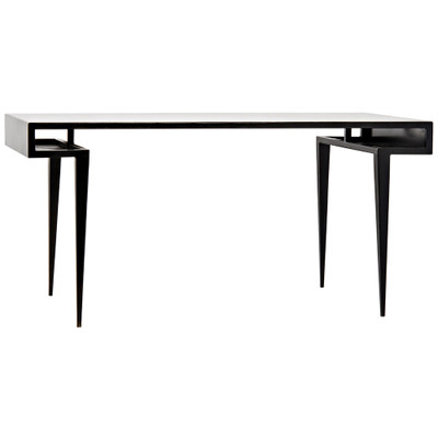 Noir Stiletto Desk - Black Steel