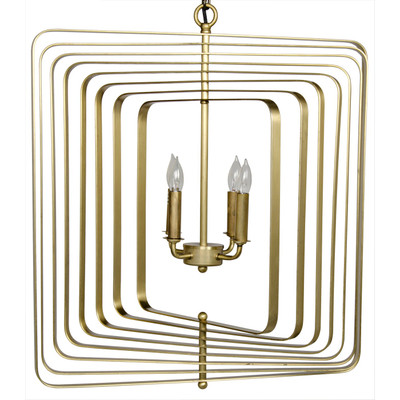 Noir Dimaclema Chandelier - Small - Metal With Brass Finish