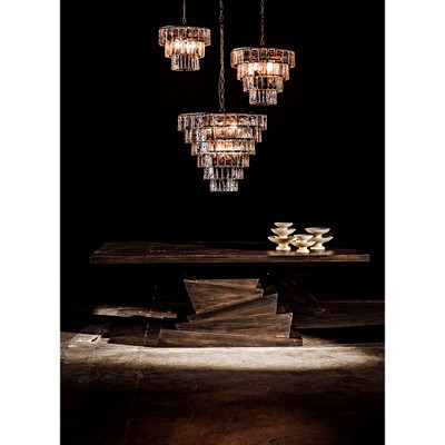 Noir Carnegie Chandelier - Medium - Black Steel