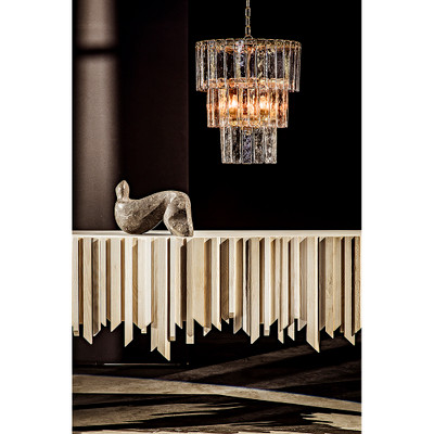Noir Bruna Chandelier - Small - Metal With Brass Finish