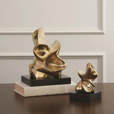 Global Views Abstract Figural Sculpture - Brass - Sm