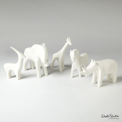 Global Views Horse - Matte White