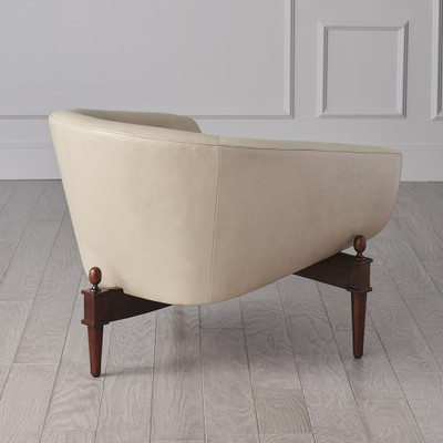 Global Views Mimi Chair - Black Marbled Leather