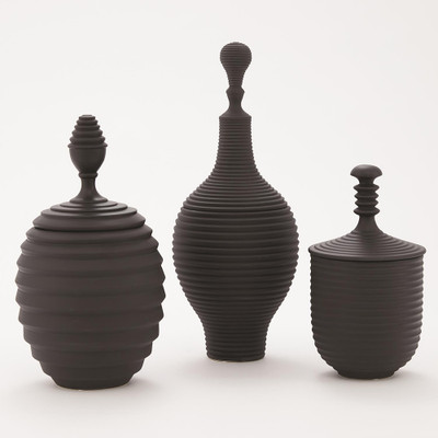 Global Views Orion Jar - Black - Med