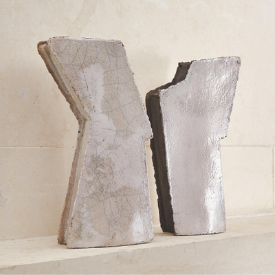 Studio A Wing Sculpture - Raku - Left