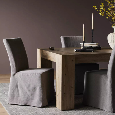 Four Hands Vista Slipcovered Dining Chair - Heather Twill Carbon