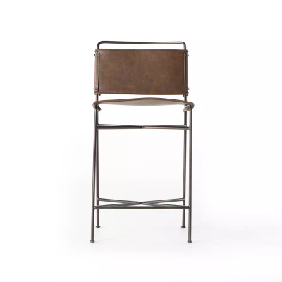 Four Hands Wharton Counter Stool - Distressed Brown