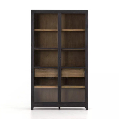 Four Hands Millie Cabinet - Drifted Matte Black