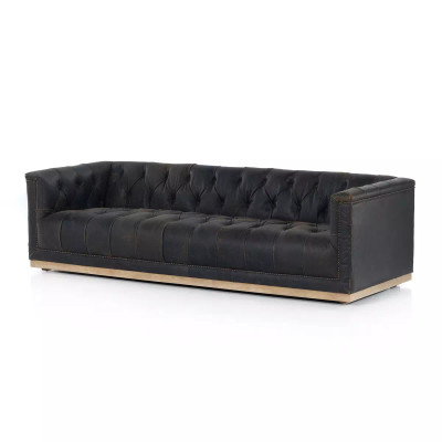 Four Hands Maxx Sofa - Destroyed Black - 95"