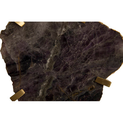 Phillips Collection Gem Wall Slice in Brass Setting, Purple Quartz