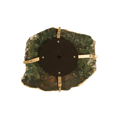 Phillips Collection Gem Wall Slice in Brass Setting, Glacier Charcoal